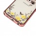 Samsung Galaxy Note 4 - Secret Garden Floral and Butterfly Bling Rhinestone Electroplated Clear Soft TPU Protective Phone Cover Case - Rose Gold and Yellow Flower
